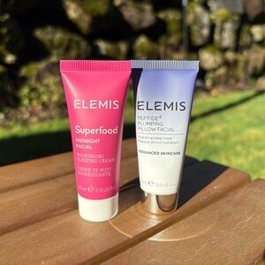 ELEMIS BUNDLE of Superfood Midnight Facial & Peptide Plumping Pillow Facial